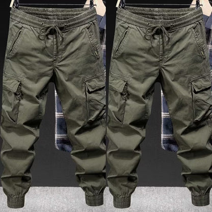Men's high waist loose fit cargo pants