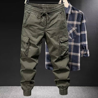 Men's high waist loose fit cargo pants