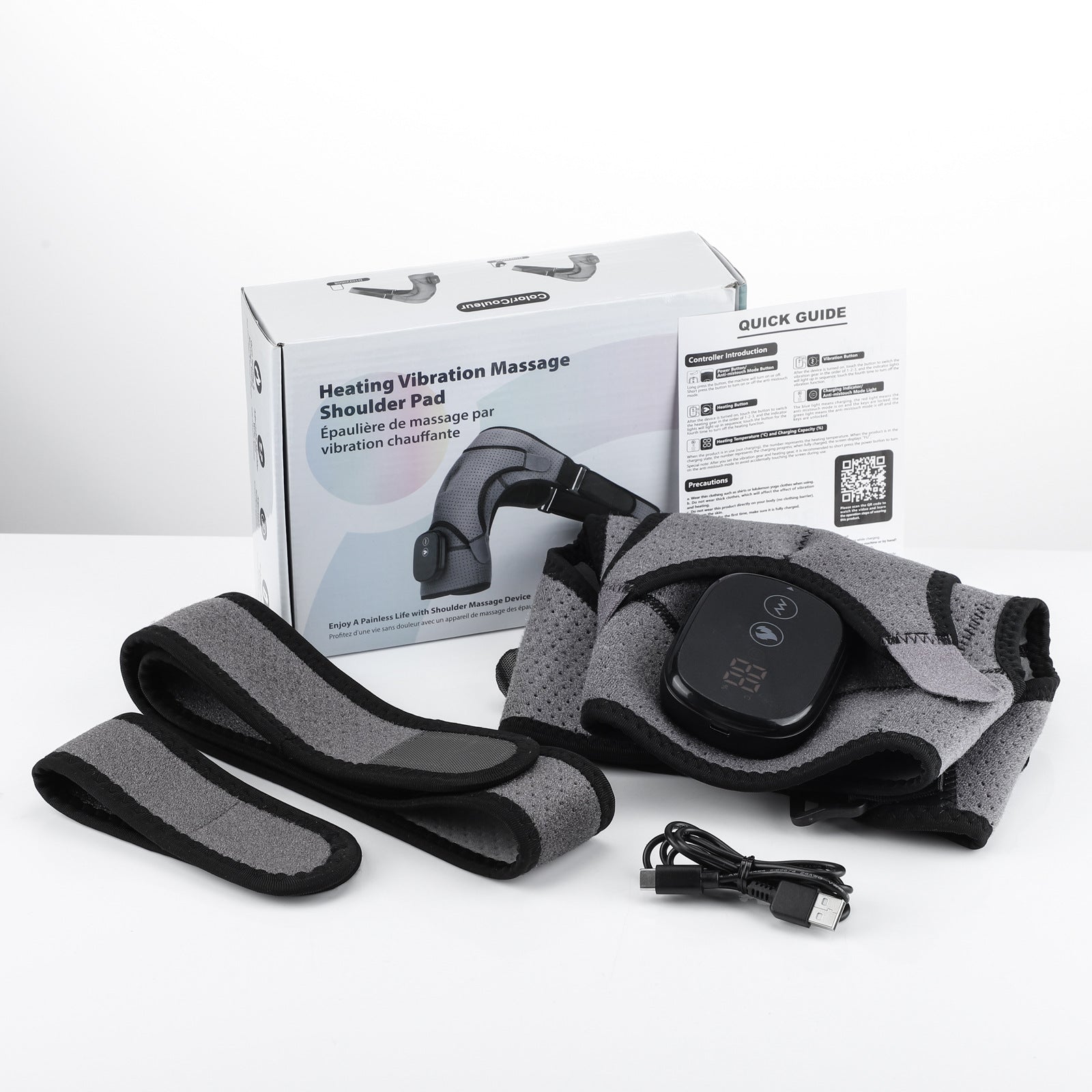 Touchscreen temperature-controlled electrically heated shoulder straps Health care massage protectors - The Healthcare Collective