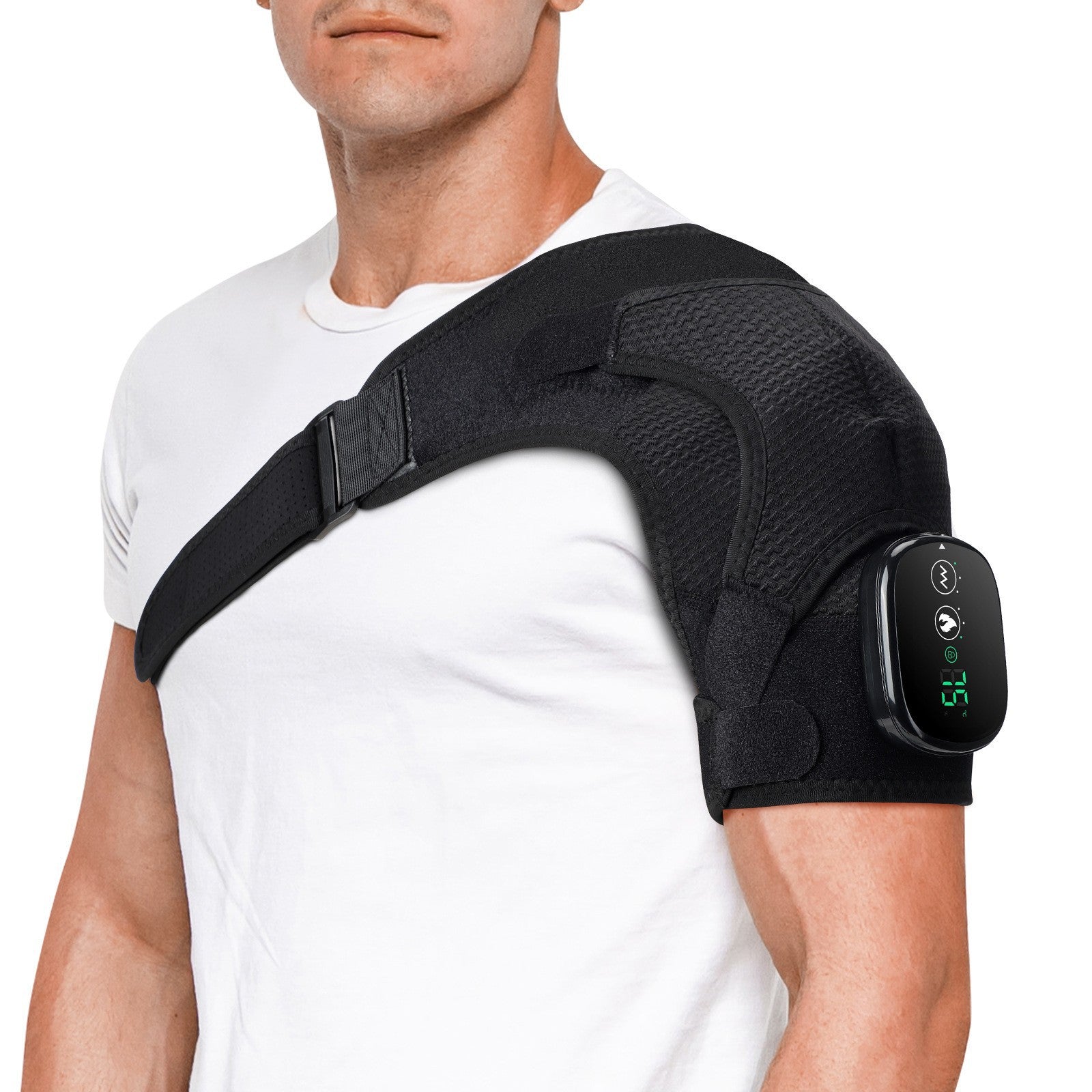 Touchscreen temperature-controlled electrically heated shoulder straps Health care massage protectors - The Healthcare Collective