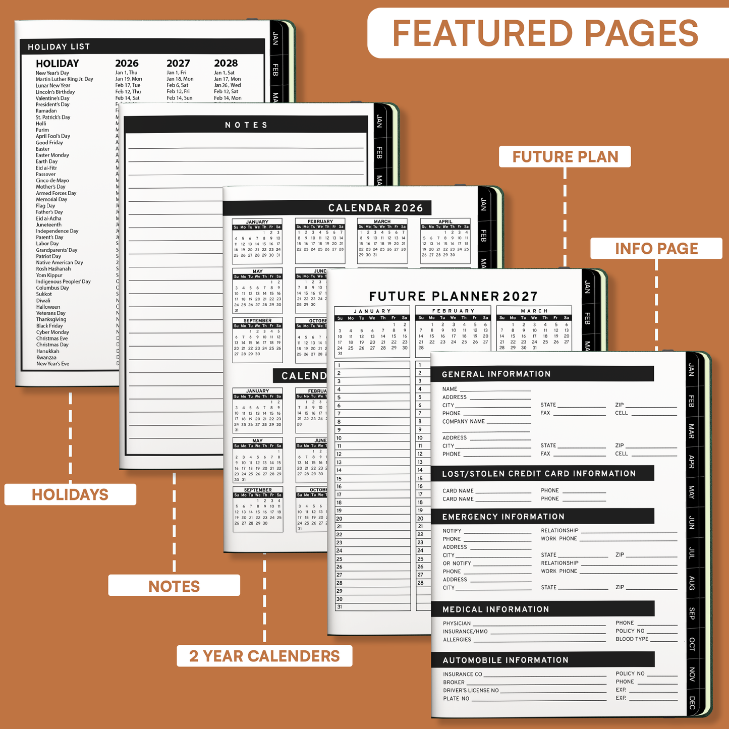 Medical Professional Leather Planner 2025-2026 - Healthcare Scheduling & Clinical Documentation