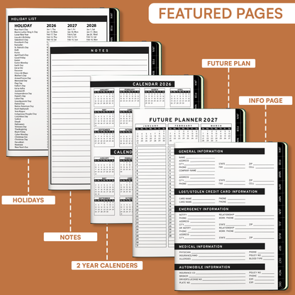Medical Professional Leather Planner 2025-2026 - Healthcare Scheduling & Clinical Documentation