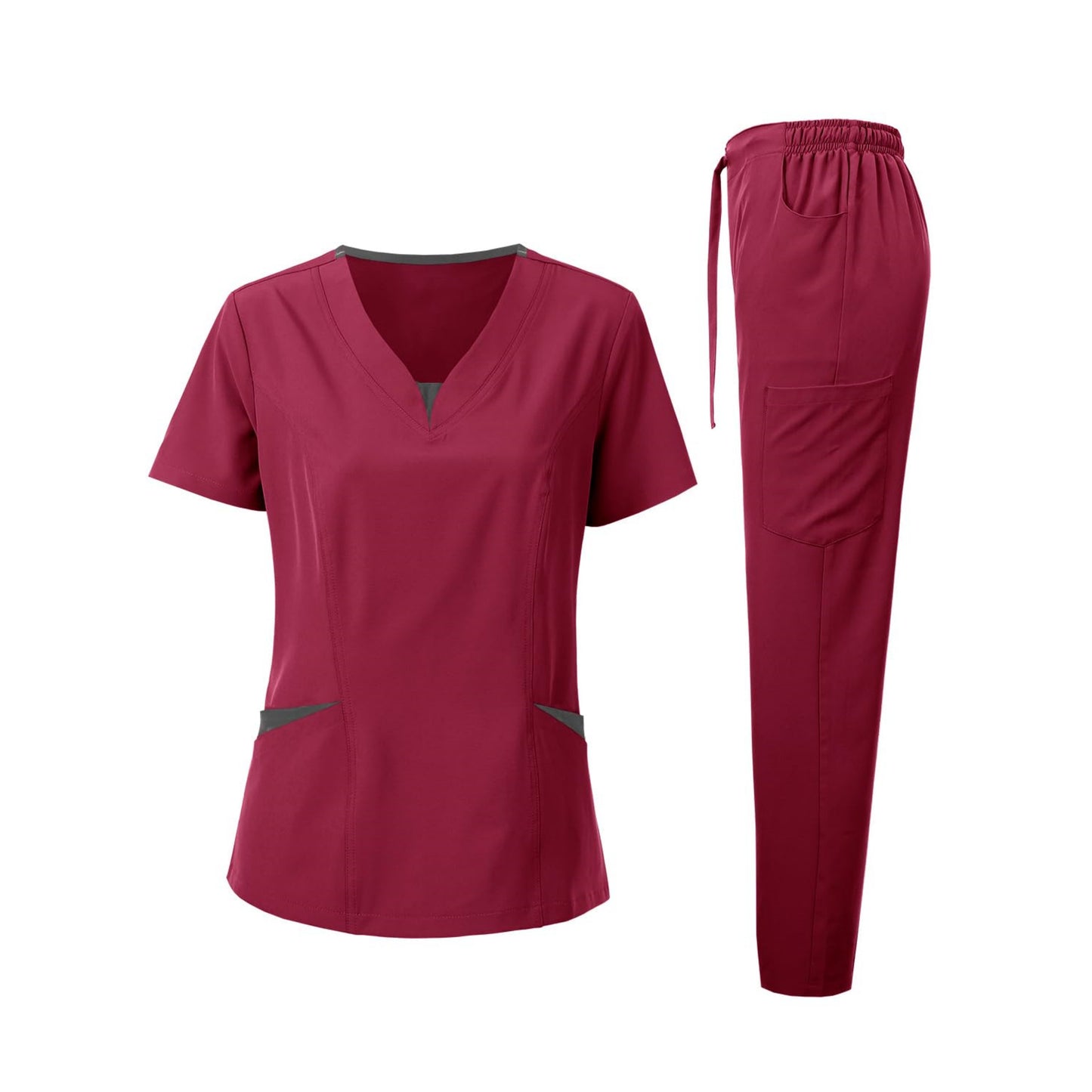 Women's Medical Scrubs Set - Comfortable Nurse Uniform