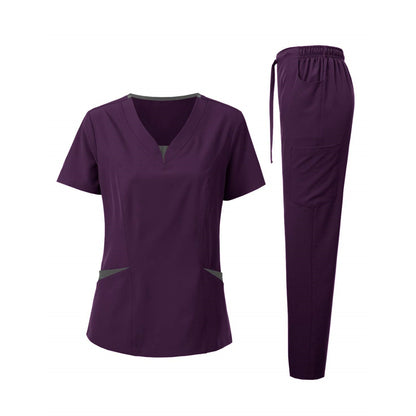 Women's Medical Scrubs Set - Comfortable Nurse Uniform