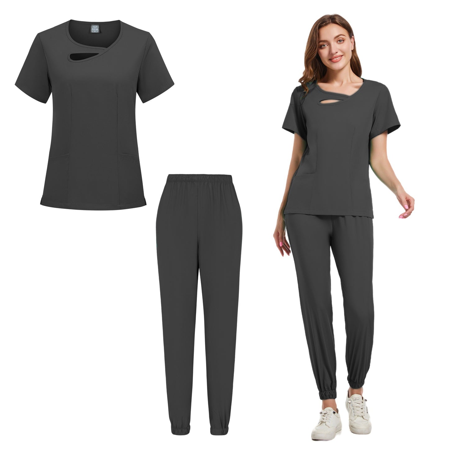Purple Medical Scrubs Set