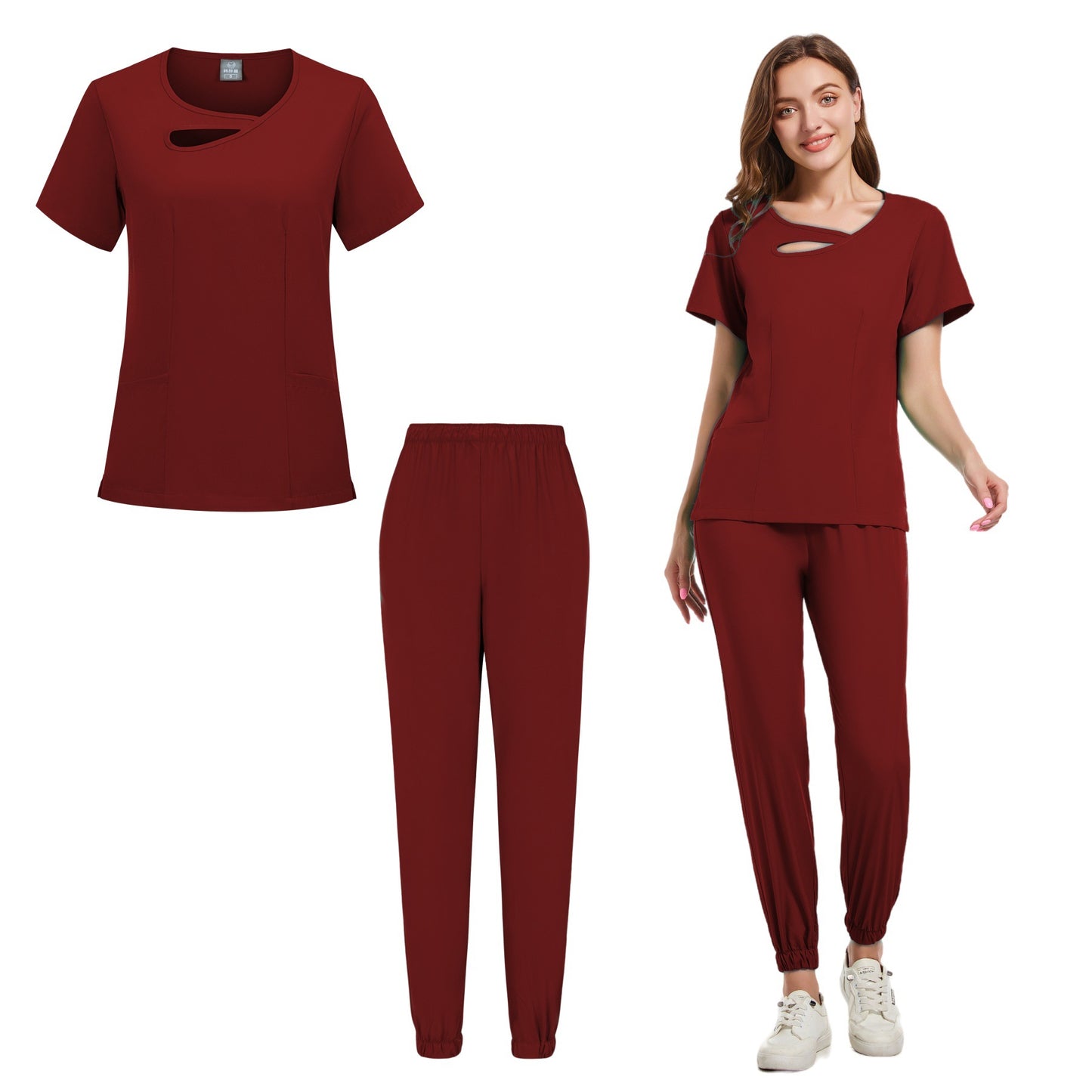 Purple Medical Scrubs Set