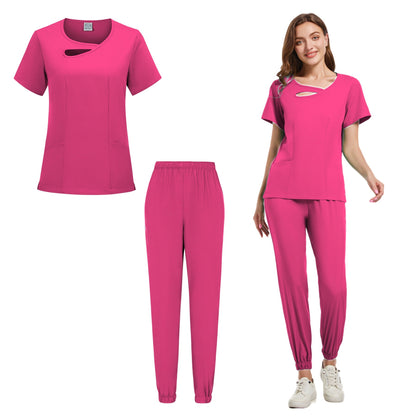 Purple Medical Scrubs Set