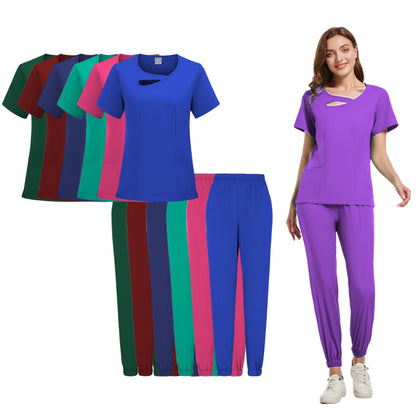 Purple Medical Scrubs Set