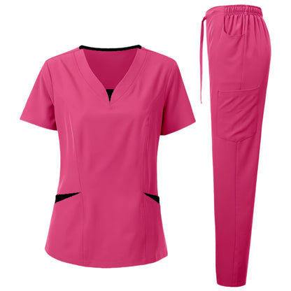 Women's Medical Scrubs Set - Comfortable Nurse Uniform