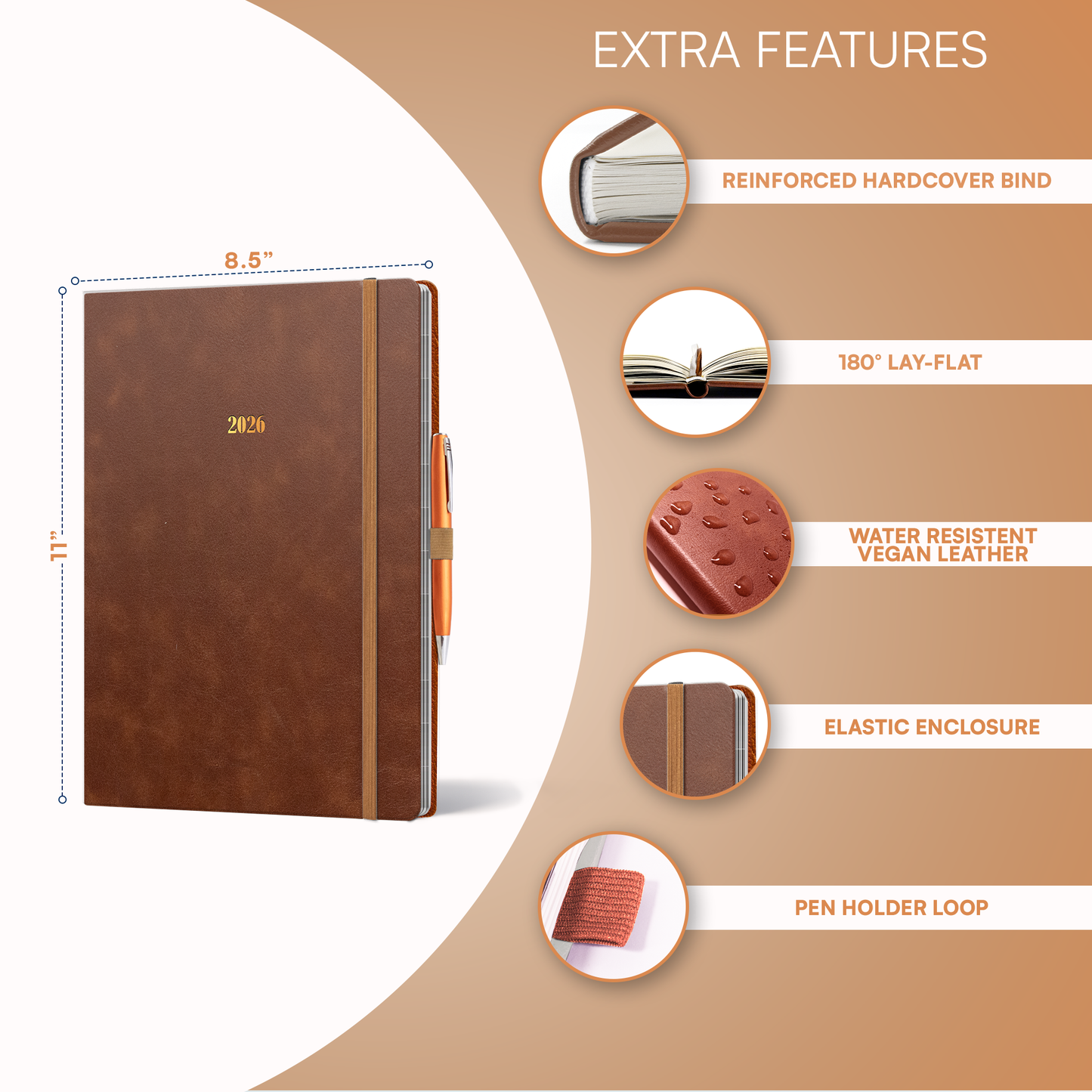 Medical Professional Leather Planner 2025-2026 - Healthcare Scheduling & Clinical Documentation