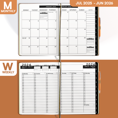 Medical Professional Leather Planner 2025-2026 - Healthcare Scheduling & Clinical Documentation